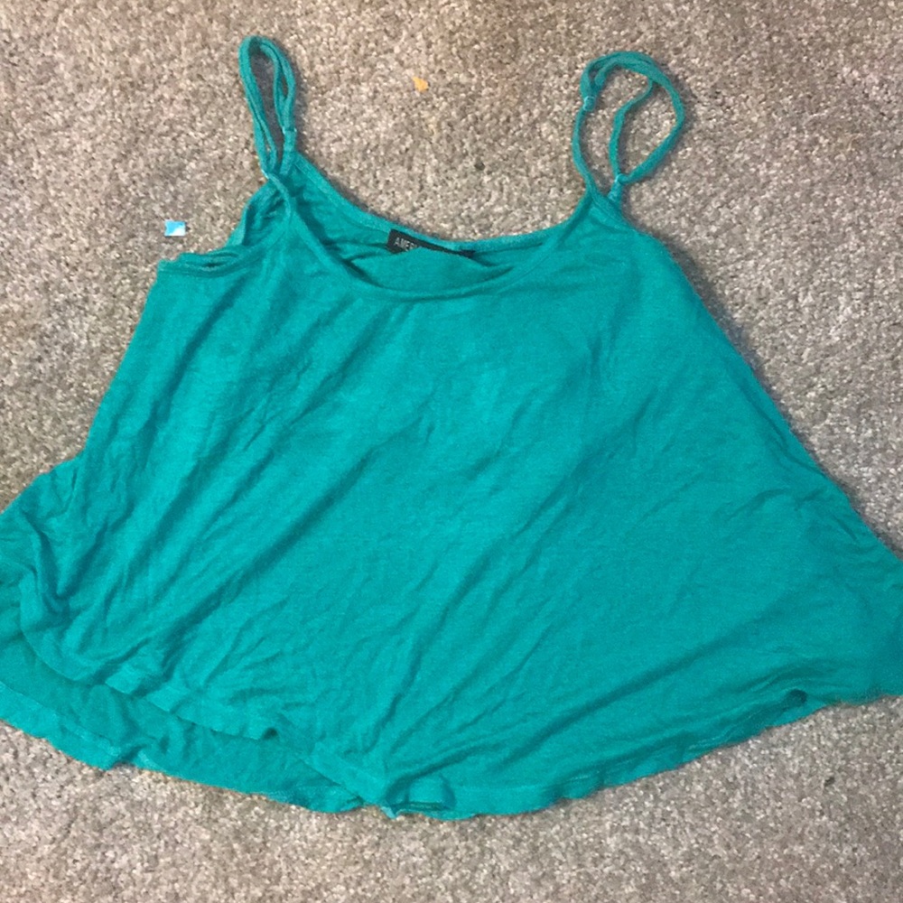Bluish green crop top
